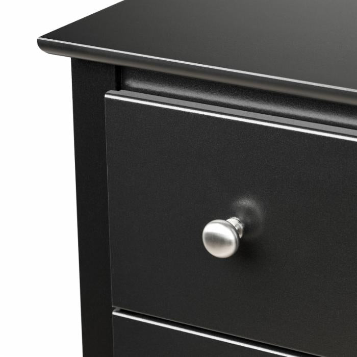 6-Drawer Dresser Black Engineered Wood Laminate