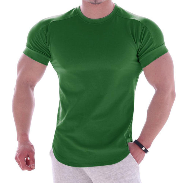 Tight-fitting short-sleeved sports T-shirt - Bestgoodshop