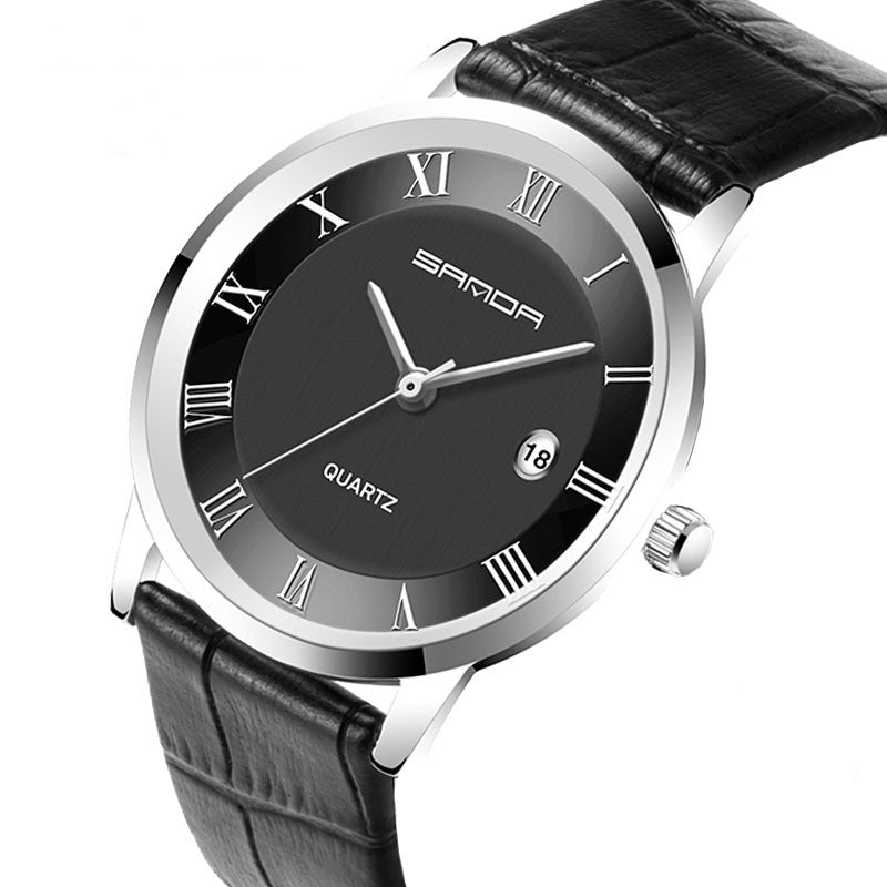 Luxury Watches Men Quartz Casual Strap Watch Wristwatch Vogue Leather Relojes Mujer P188G