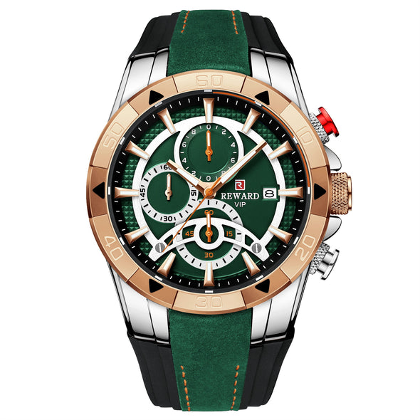 Men's Watch Calendar Watch Tape Quartz Six-pin Watch Business