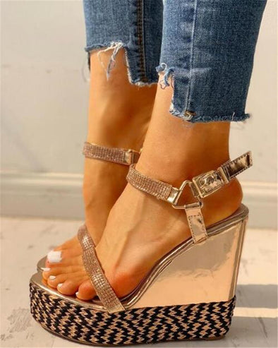 Women's Sandals buckle heeled