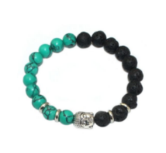 Buddha head beads energy volcanic stone bracelet - Bestgoodshop