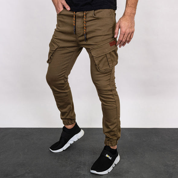 Solid Color Casual Trousers Men's Footwear Overalls