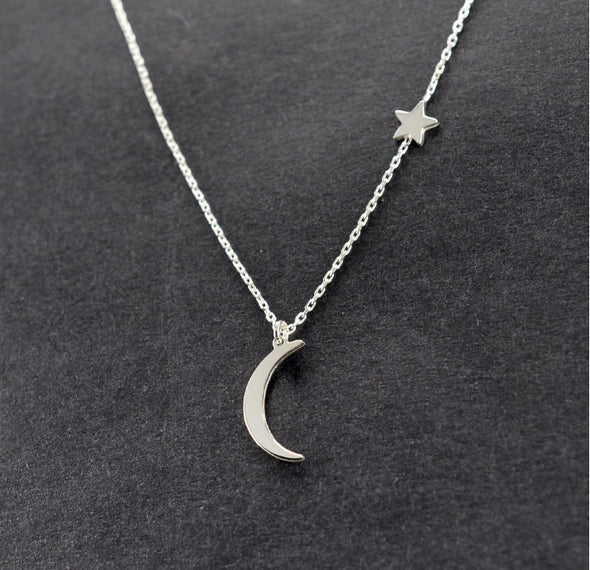 Simple star moon necklace - Bestgoodshop