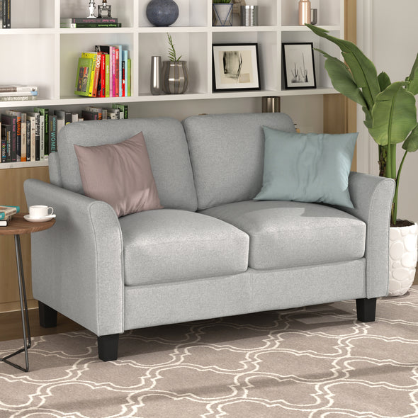 Living Room Sets Furniture Armrest Sofa Single Chair Sofa Loveseat Chair 3-Seat Sofa (ChairLoveseat Chair3-Seat Sofa, Light Gray)