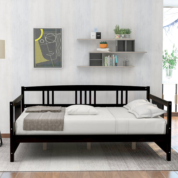 Wood Daybed Full Size Daybed with Support Legs, Espresso ( Previous SKU: WF190235AAP)