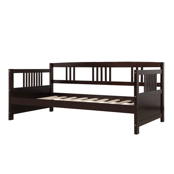 Modern Solid Wood Daybed, Multifunctional, Twin Size, Espresso (Previous SKU: WF190234AAP)