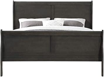 Louis Philippe Eastern King Bed in Dark Gray 26787EK