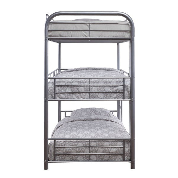 Cairo Bunk Bed - Triple Twin in Silver 38100