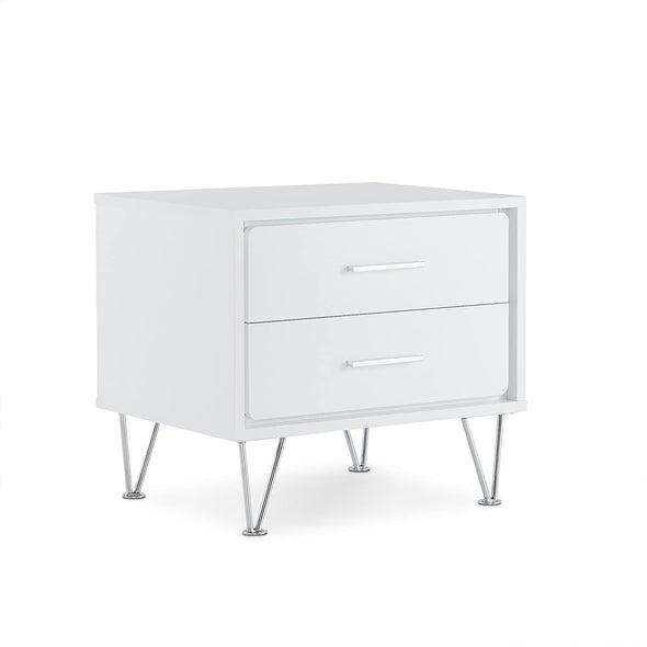 Deoss Night Table in White 97332