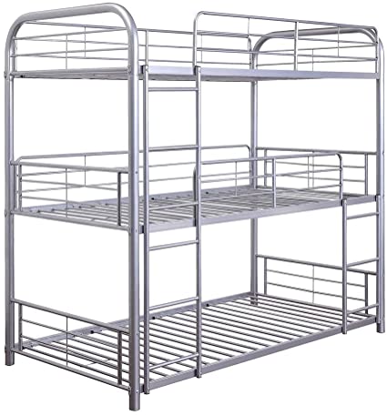 Cairo Bunk Bed - Triple Twin in Silver 38100
