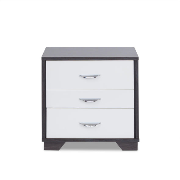 Eloy Night Table in White & Black 97342