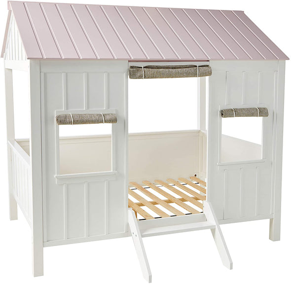 Spring Cottage Full Bed in White & Pink 37695F