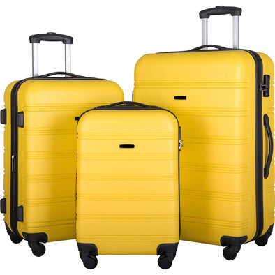 3 Piece Luggage Set Hardside Spinner Suitcase with TSA Lock 20& 24' 28& Available