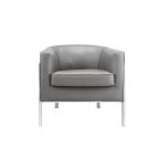 Tiarnan Accent Chair in Vintage Gray PU & Chrome 59811
