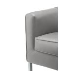 Tiarnan Accent Chair in Vintage Gray PU & Chrome 59811