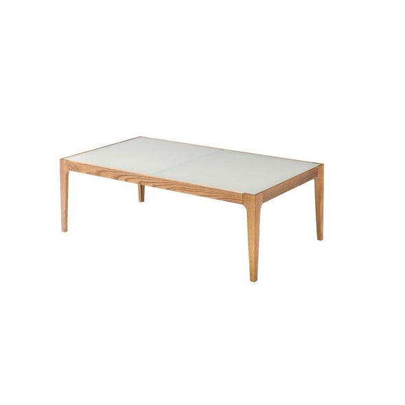 Gwynn Coffee Table in Natural & Frosted Glass 84665