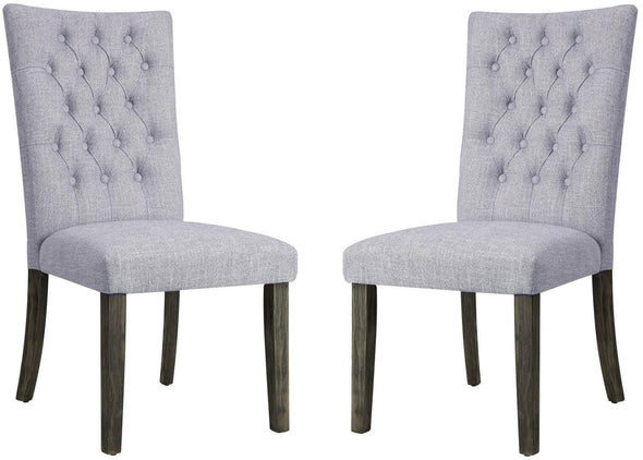 Merel Side Chair (Set-2) in Gray Fabric & Gray Oak 70168