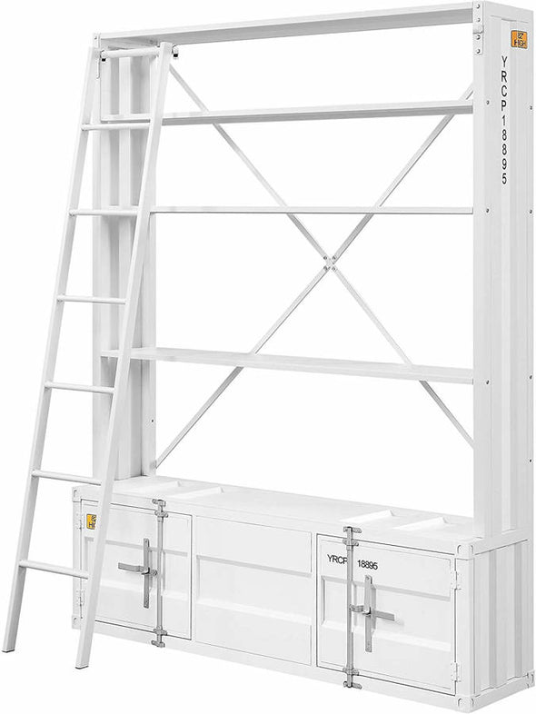 Cargo Bookshelf & Ladder, White 39882