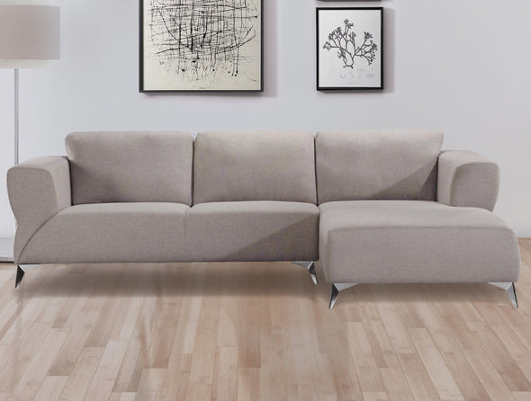 Josiah Sectional Sofa, Sand Fabric (1Set/2Ctn) 55095