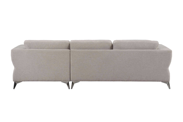Josiah Sectional Sofa, Sand Fabric (1Set/2Ctn) 55095