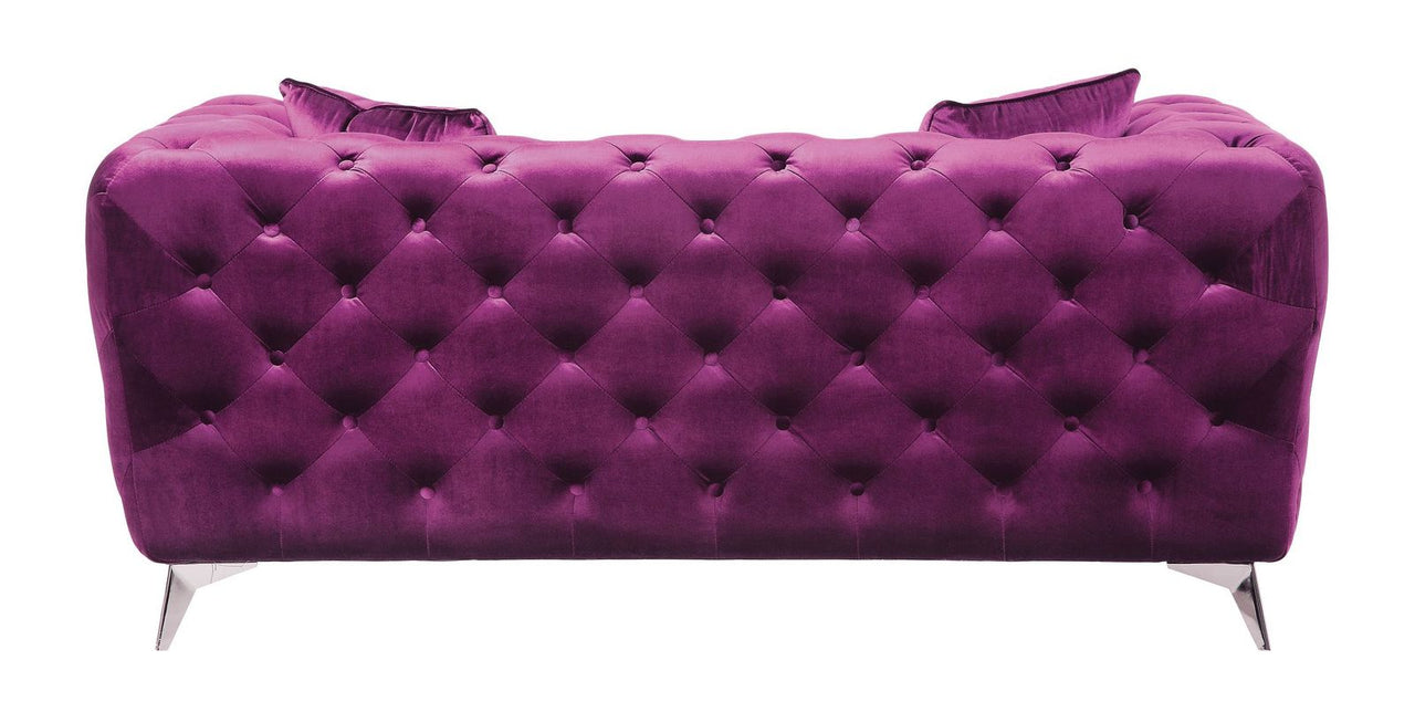 Atronia Loveseat, Purple Fabric 54906