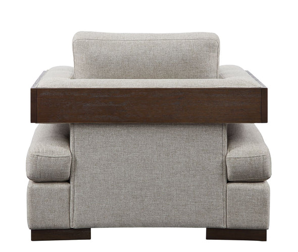 Niamey Chair w/1 Pillow, Fabric & Walnut 54852