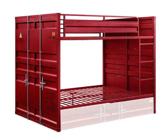 Cargo Bunk Bed (Full/Full), Red (1Set/2Ctn) 37915