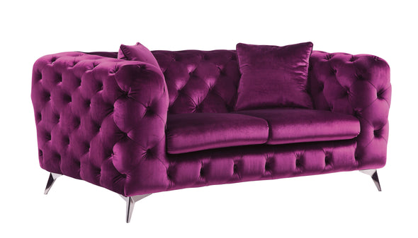 Atronia Loveseat, Purple Fabric 54906
