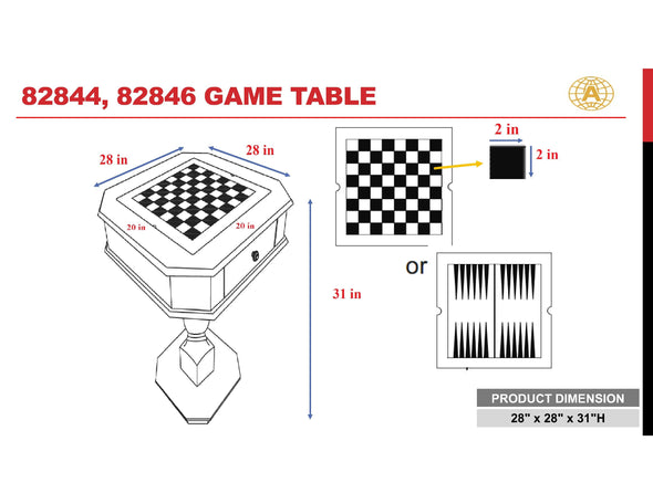 Bishop Game Table in Black 82846