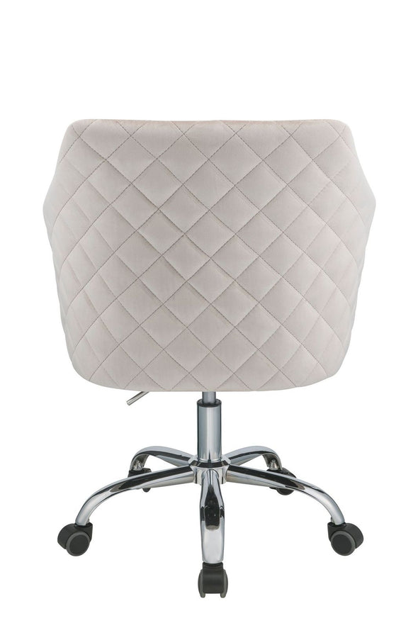 Cosgair Office Chair in Champagne Velvet & Chrome 92506