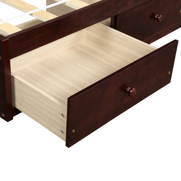 Twin Size Platform Storage Bed with 3 Drawers