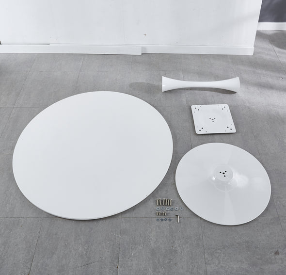 BIG Dining Table,MDF Dining Table , Kitchen Table,White,Round