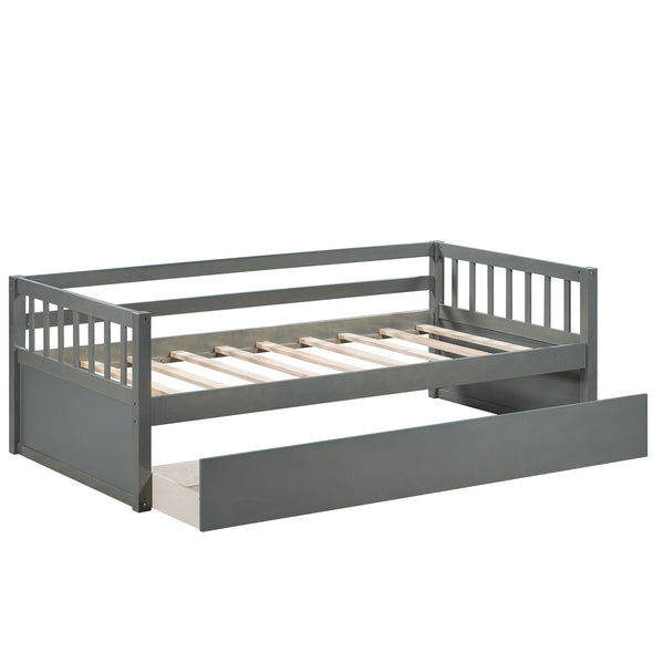 Twin Size Daybed with eparable 2 Drawers , Gray  (New)