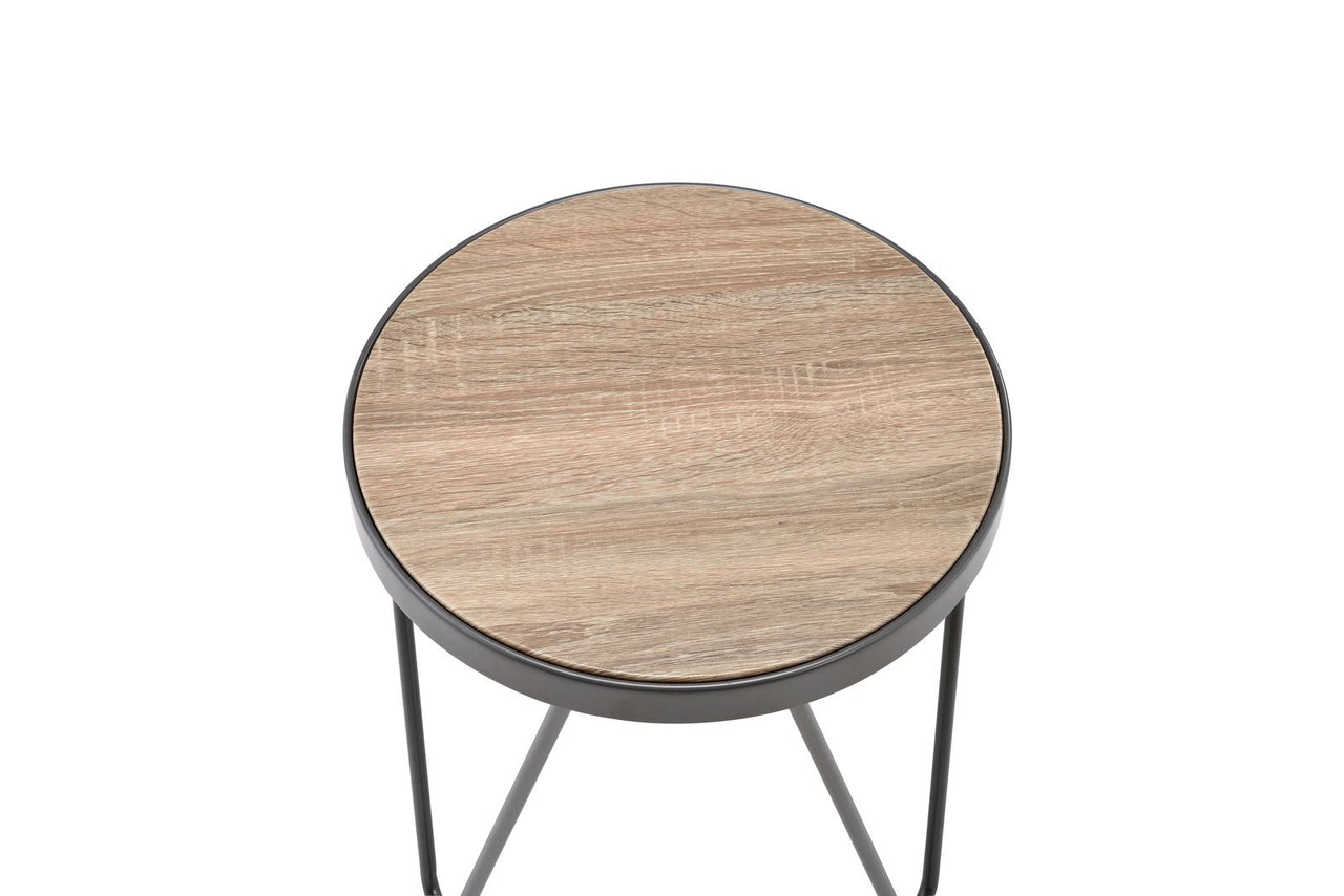 Bage End Table in Weathered Gray Oak & Metal 81737