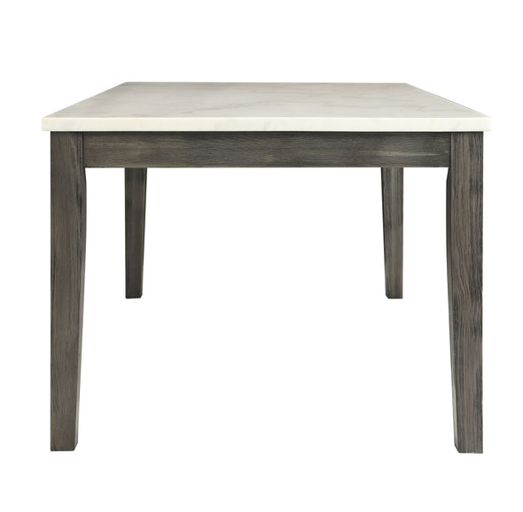 Merel Dining Table in White Marble & Gray Oak 70165