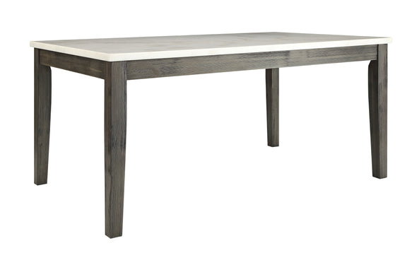 Merel Dining Table in White Marble & Gray Oak 70165
