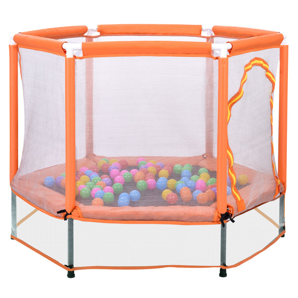 55 Toddlers Trampoline Net and Balls, Mini Trampoline for Kids