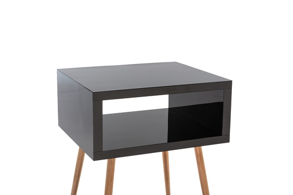 MIRROR END TABLE  MIRROR NIGHTSTAND   END&SIDE TABLE  (Black)