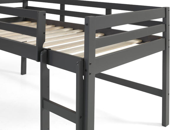 Lara Twin Loft Bed, Gray Finish 38255