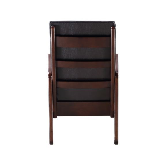 Raina Rocking Chair, Dark Brown PU & Espresso Finish 59935