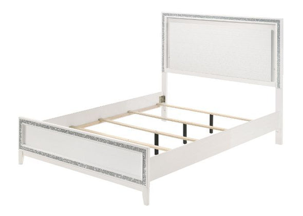 Haiden Queen Bed, LED & White Finish 28450Q