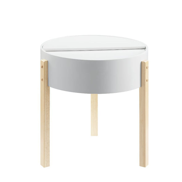 Bodfish End Table, White & Natural 83217