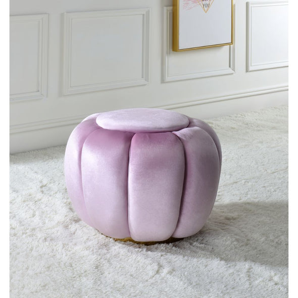 Heiress Ottoman, Bubblegum Pink Velvet 96465