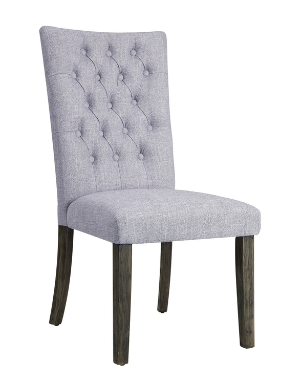 Merel Side Chair (Set-2) in Gray Fabric & Gray Oak 70168