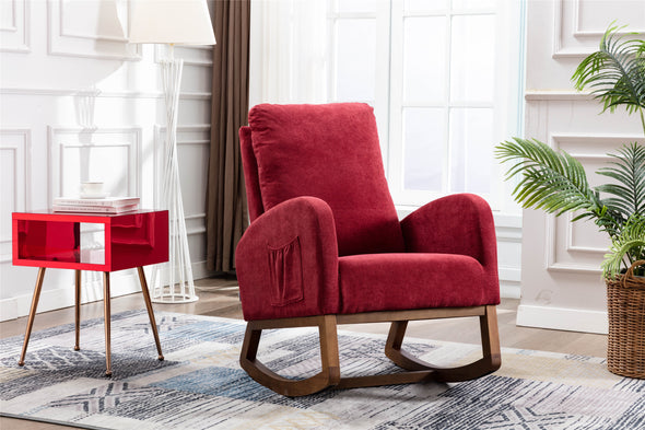 living  room Comfortable  rocking chair  living room chair  Red