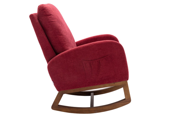 living  room Comfortable  rocking chair  living room chair  Red