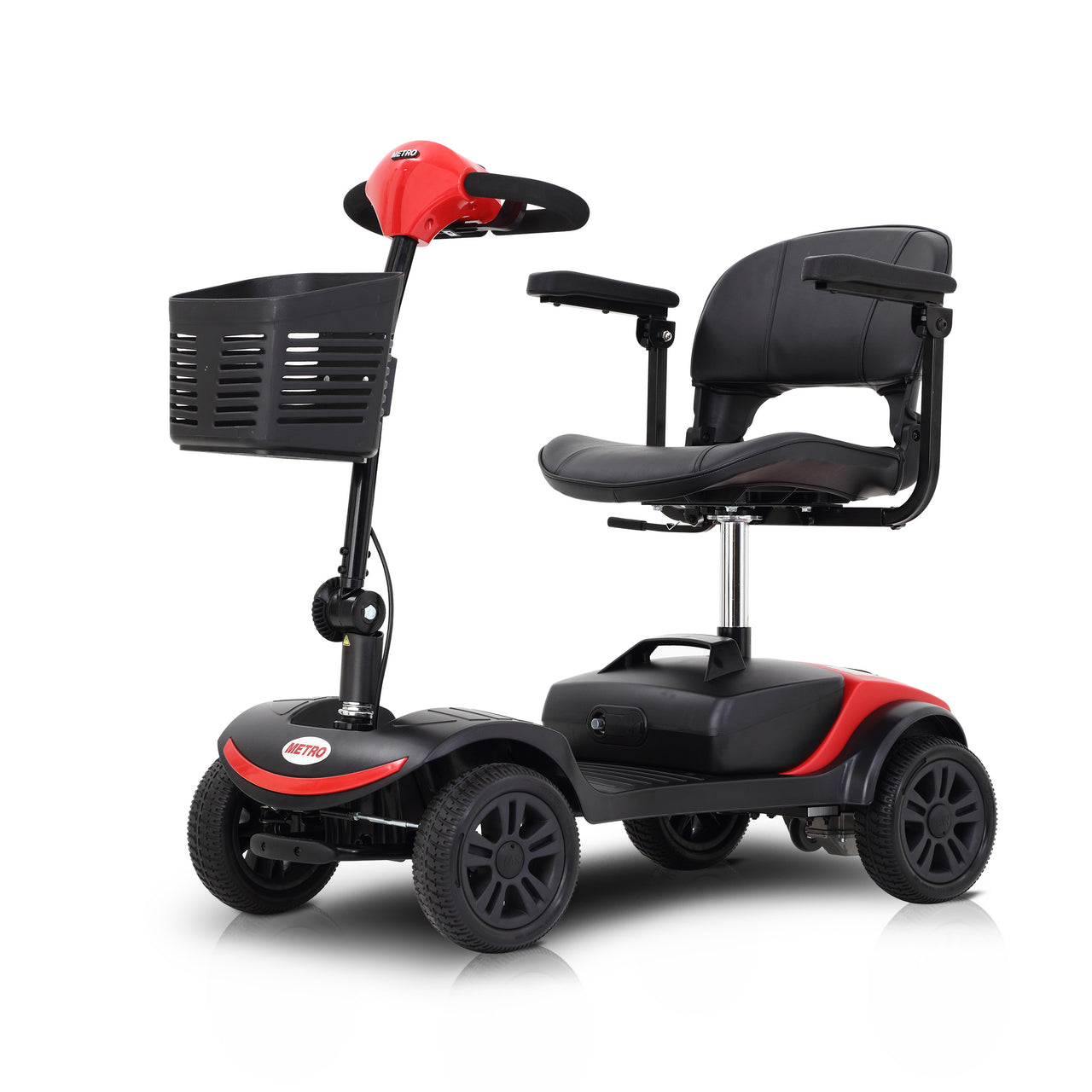 [NO LED LIGHT] Compact Mobility Scooter--Frosted Red