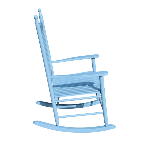 wooden porch rocker chair  blue