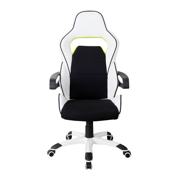 Techni Mobili Ergonomic Essential Racing Style Home  Office Chair, White